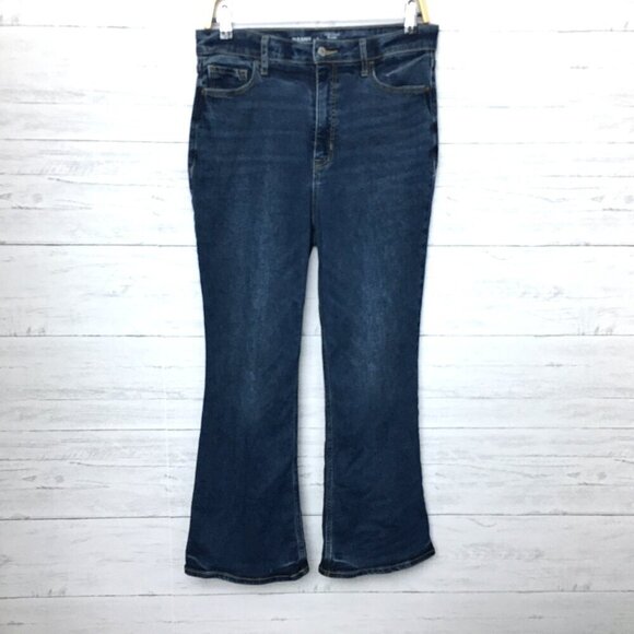 Old Navy Women's Jeans High Rise Flare Leg Stretch Size 8 length 27" - Picture 1 of 8